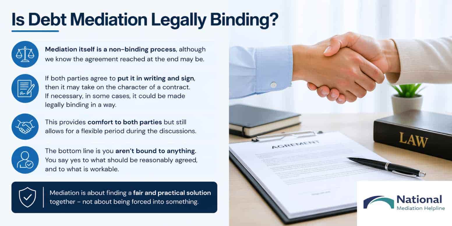 Is Debt Mediation Legally Binding Manchester